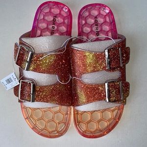 Torrid Women’s Multi Colored Double Band Jelly Slide Size 8